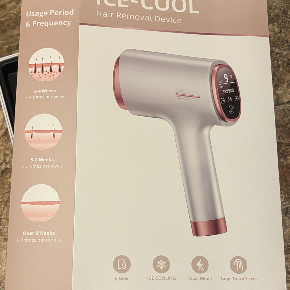 Hair Removal Device - Silver and Rose Gold